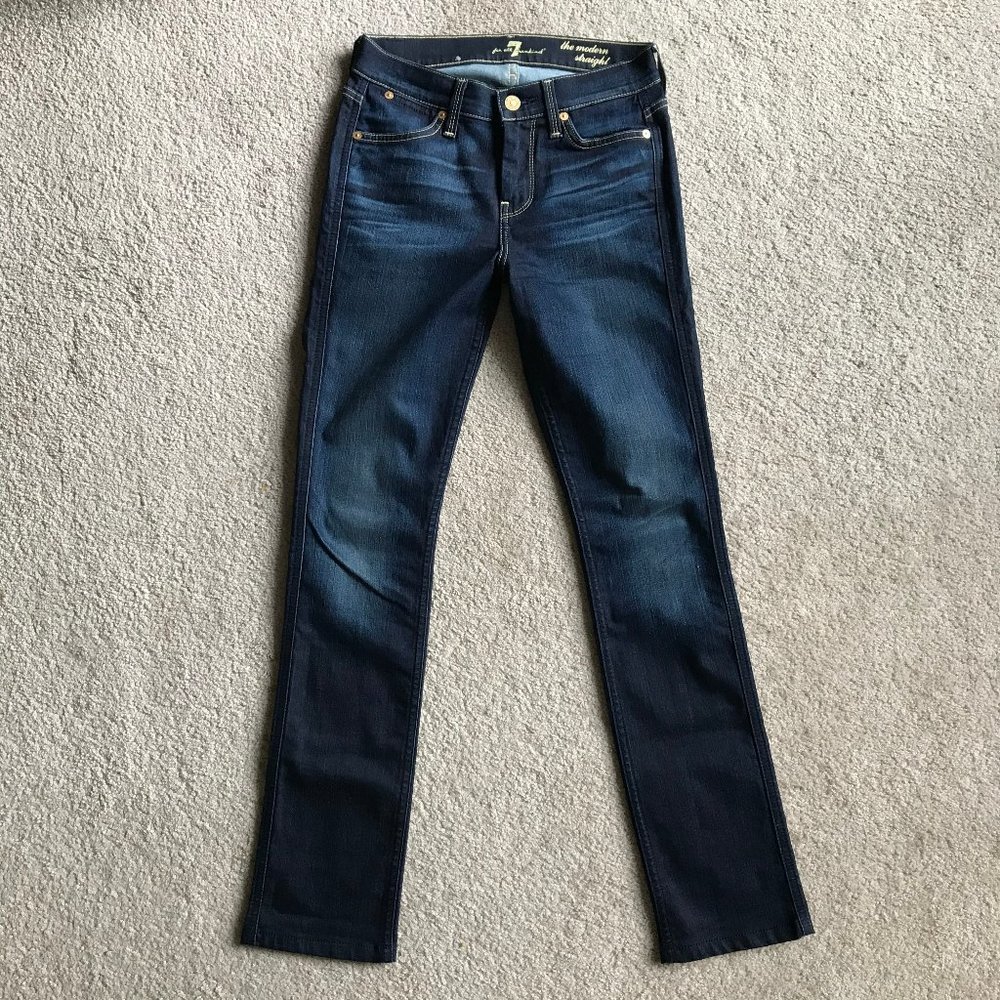 7 For All Mankind The Modern Straight Jeans 25